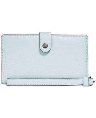 coach pebble leather wristlet