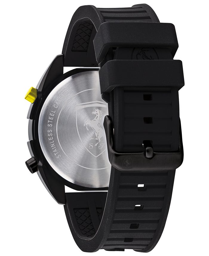 Ferrari Men's Forza Analog-Digital Black Silicone Strap Watch 45mm & Reviews - All Fine Jewelry ...