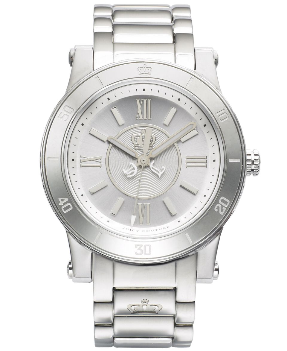 Juicy Couture Watch, Womens Rich Girl Silver Aluminum Bracelet 41mm