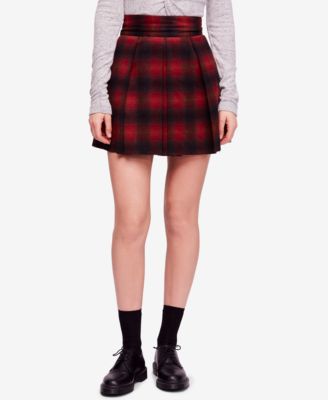 high rise mini skirt