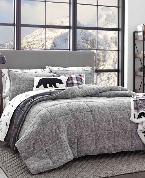 Eddie Bauer Sherwood Grey Comforter Set King Reviews Comforters Fashion Bed Bath Macy S