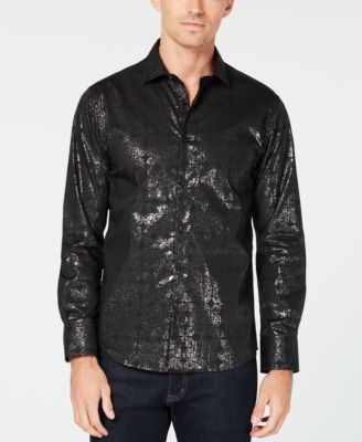 macys mens black dress shirt