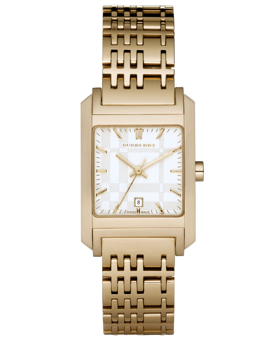 Burberry Watch, Womens Swiss Gold Ion Plated Stainless Steel Link