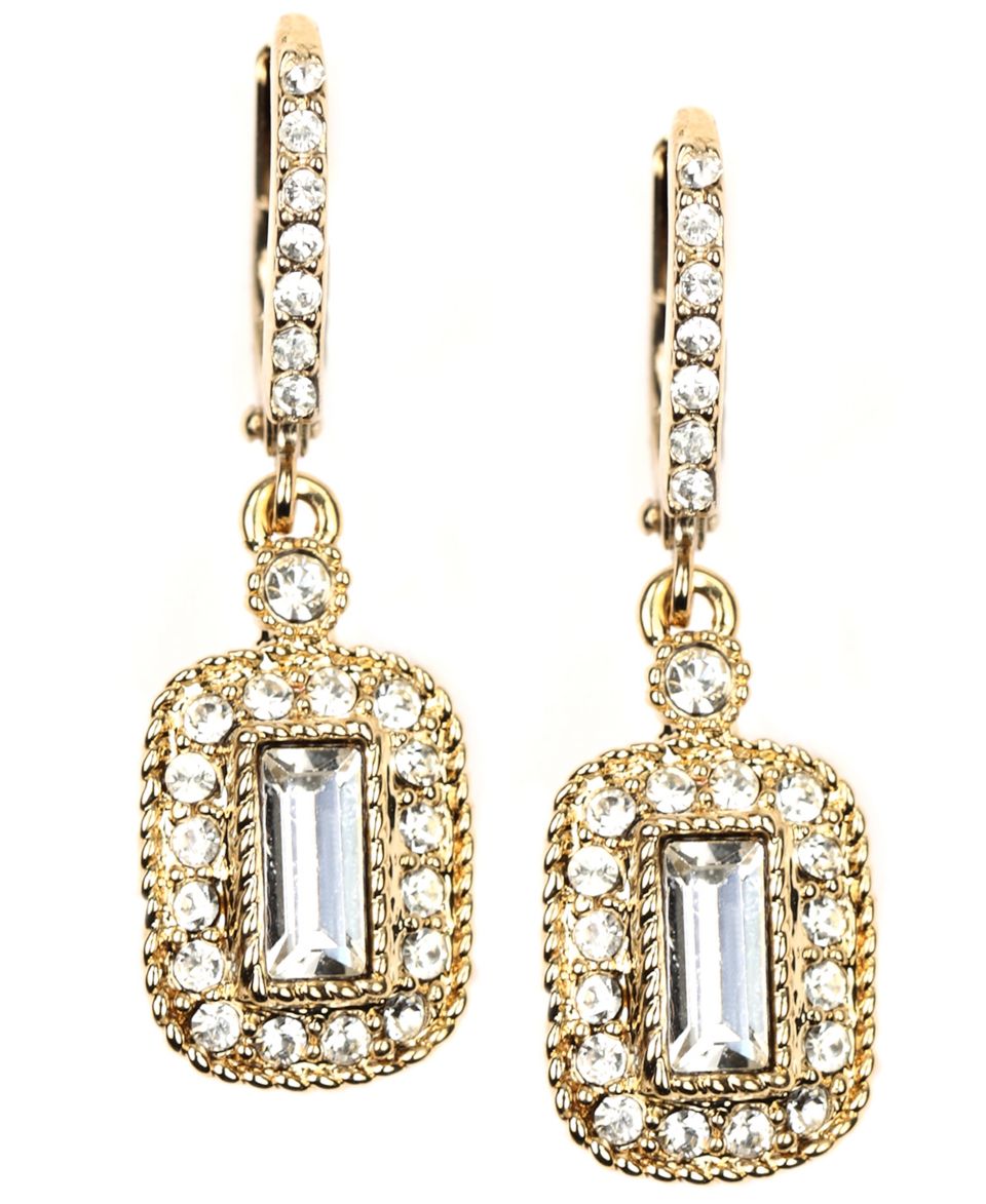 Givenchy Earrings, Goldtone Crystal Drops   Fashion Jewelry   Jewelry