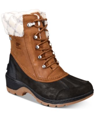 sorel whistler wool lined winter boots