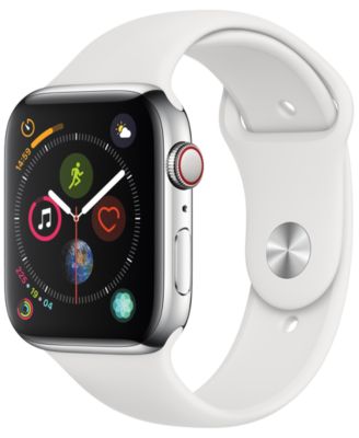 apple watch series 4 gps with white sport band