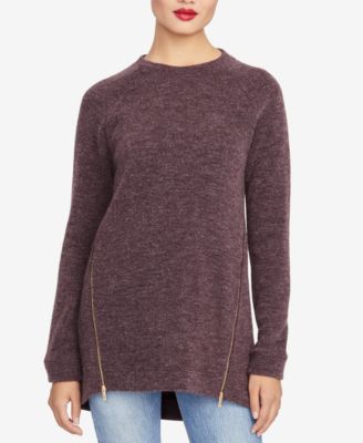rachel roy zip asymmetrical sweater