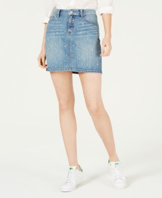 rewash denim skirt