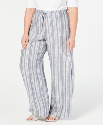 linen palazzo pants plus size