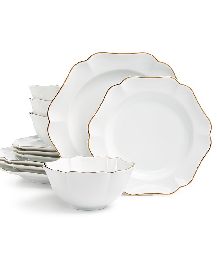 Martha Stewart Collection Baroque 12Pc. Dinnerware Set, Service for 4, Created for Macy's
