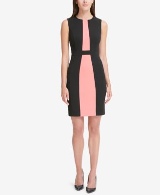 tommy hilfiger scuba crepe sheath dress