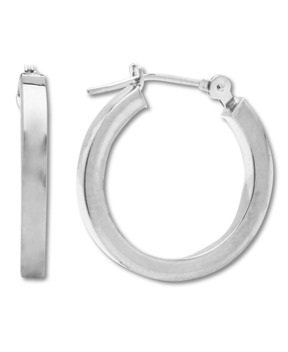 10k White Gold Earrings, Hoop Earrings   Earrings   Jewelry & Watches