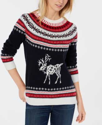 fair isle reindeer sweater