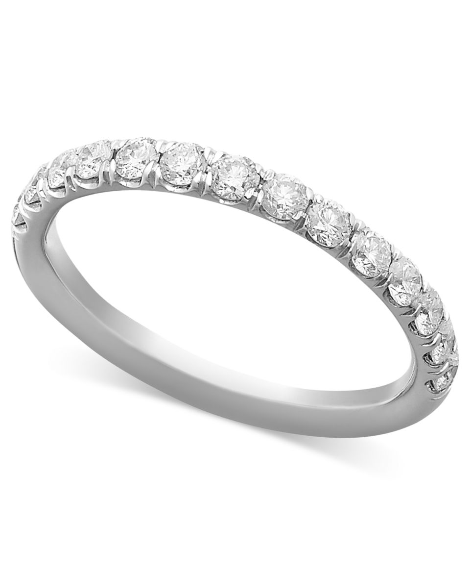 Diamond Ring, 14k White Gold Diamond (1/2 ct. t.w.) Pave Band Ring