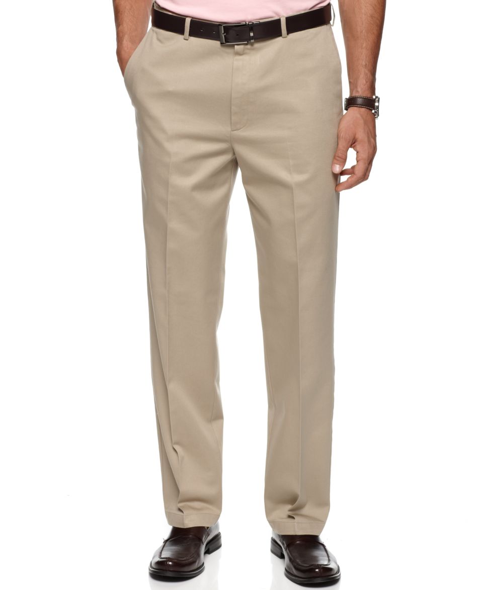 Haggar Pants, Performance Comfort Pleated Microfiber   Mens Pants