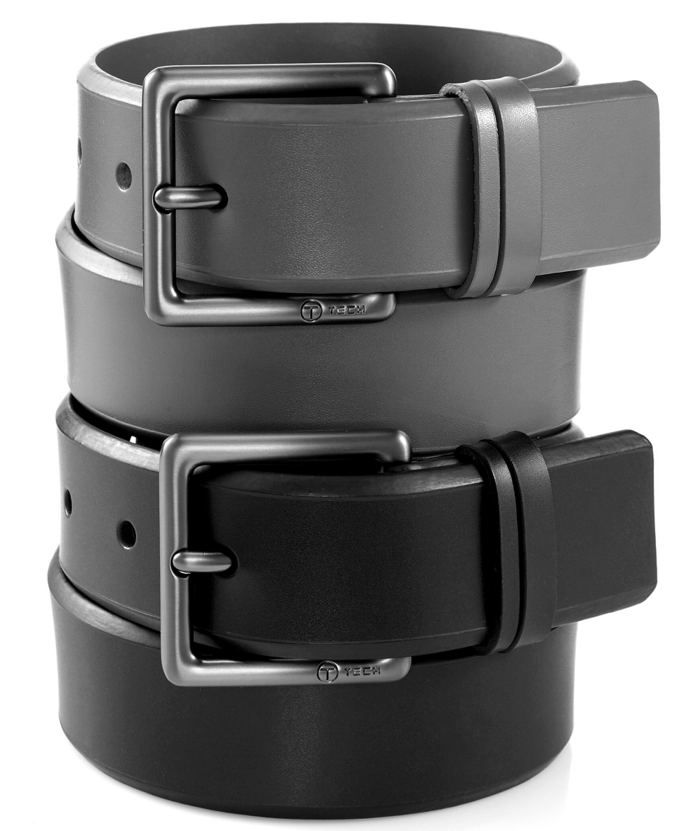 Tech by Tumi Belt, 32MM Prong Buckle With Sliced Keeper Belt   Mens
