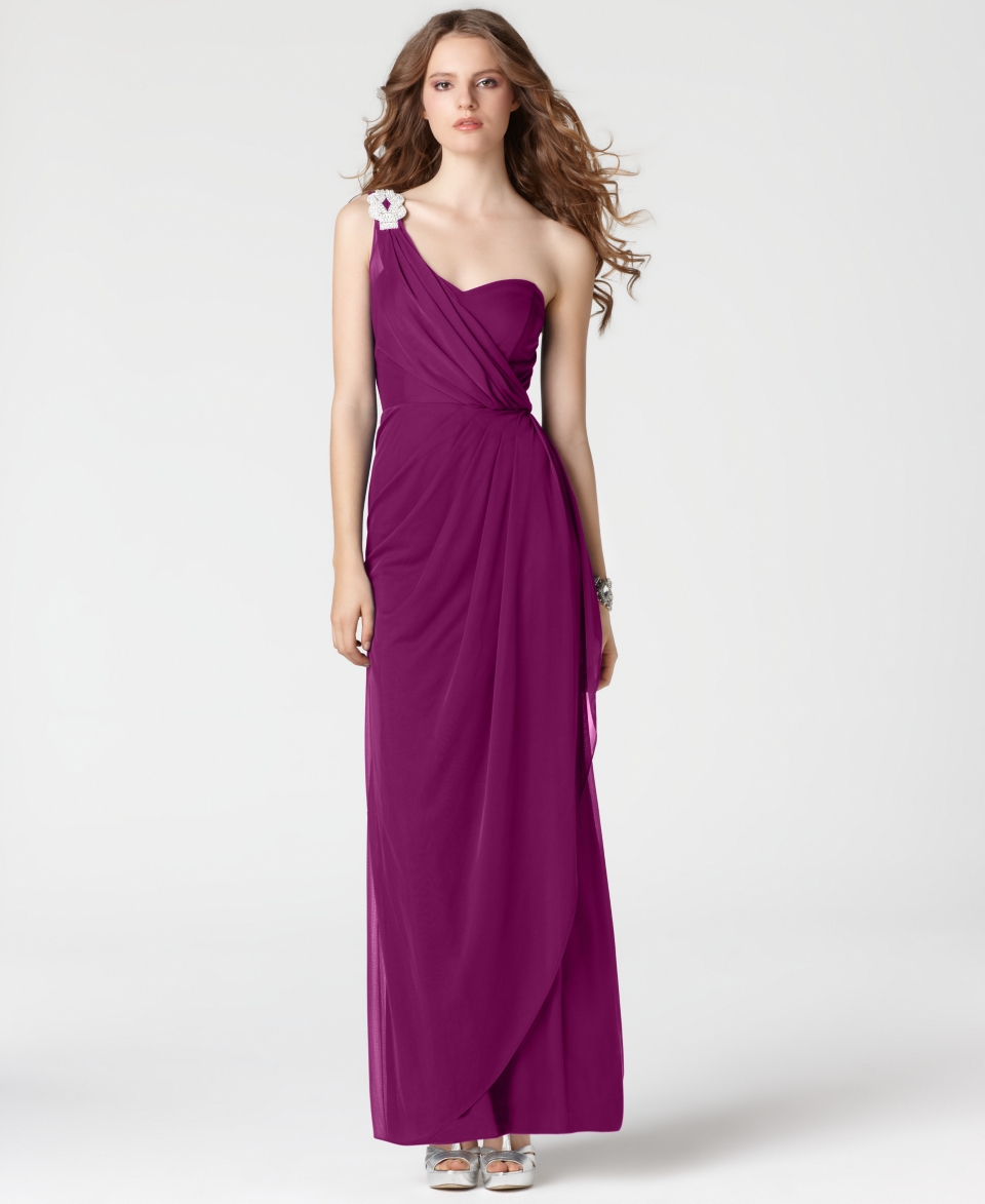 Xscape Dress, Sleeveless Rhinestone Draped Sweetheart Neck Evening 