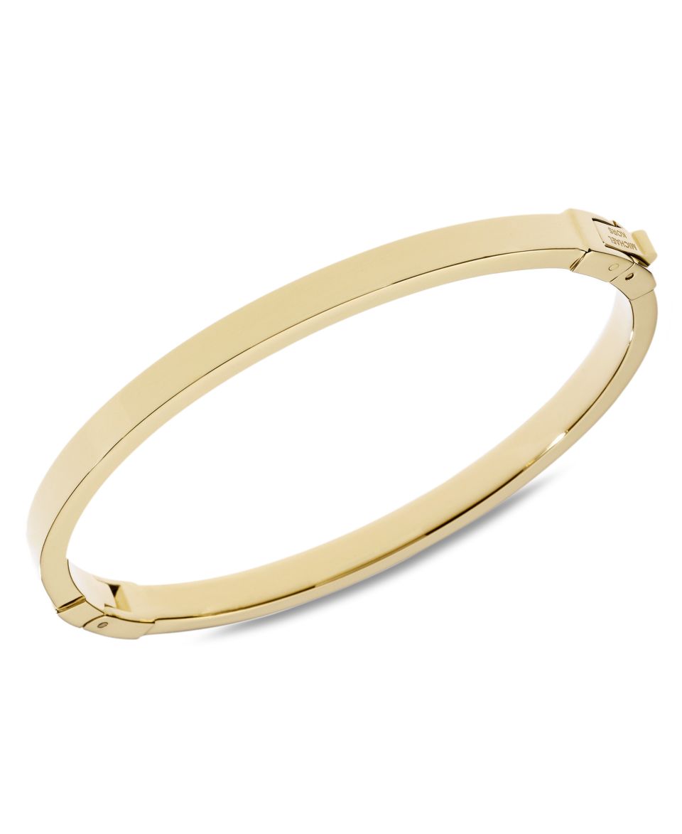 Michael Kors Bracelet, Gold Tone Thin Pave Glass Bangle