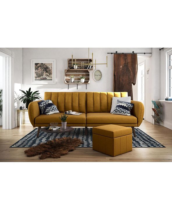 Novogratz Brittany Linen Futon & Reviews - Furniture - Macy&#39;s