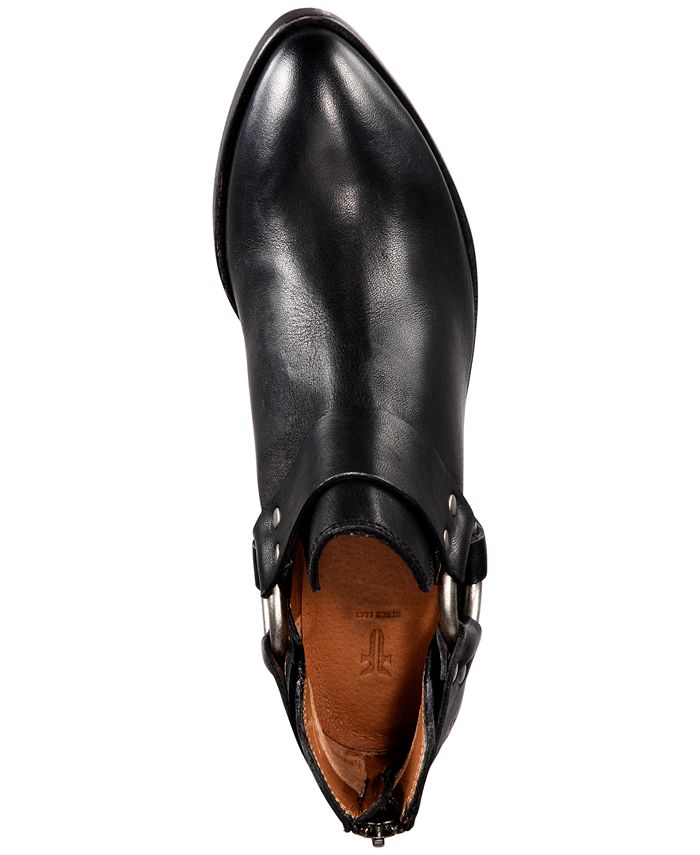 frye harness leather booties