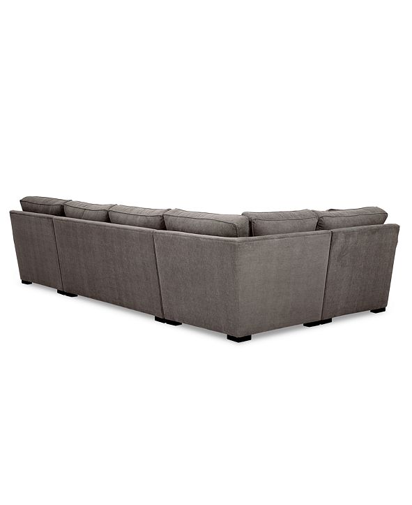 Furniture Radley 4Pc. Fabric Chaise Sectional Sofa with Corner Piece