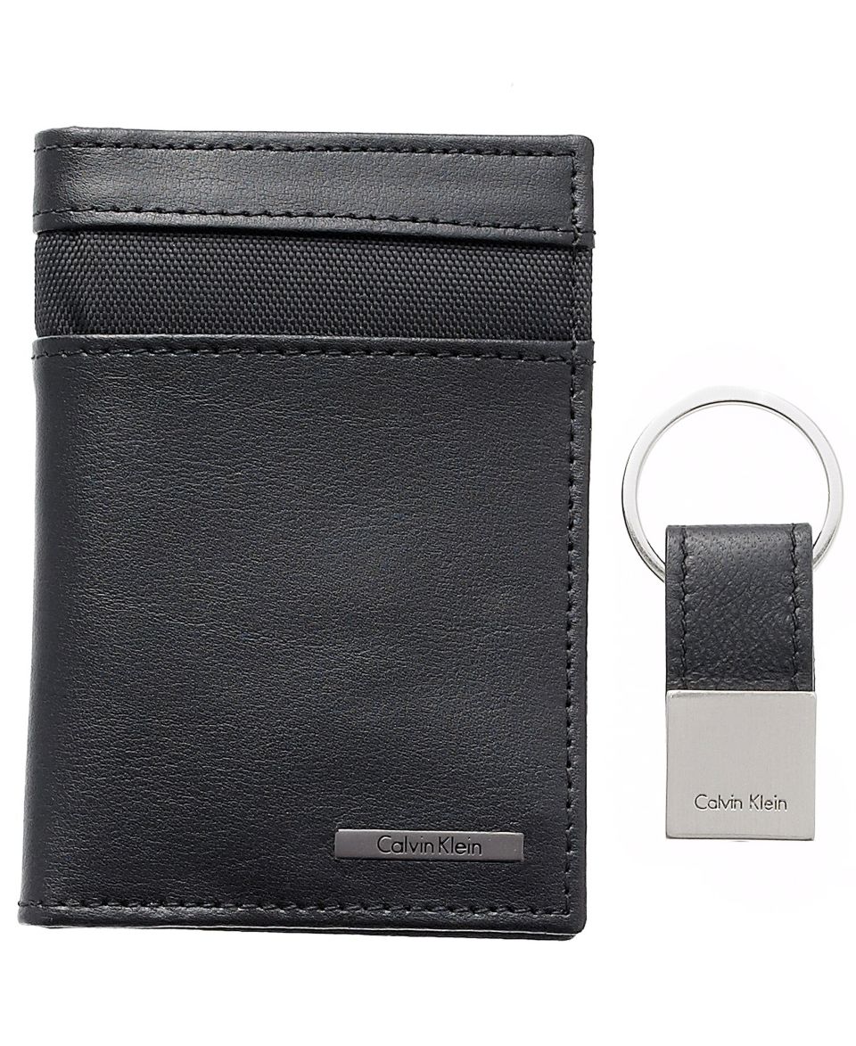 Calvin Klein Wallet, Smooth Semi Shine Passcase with Key Fob   Mens