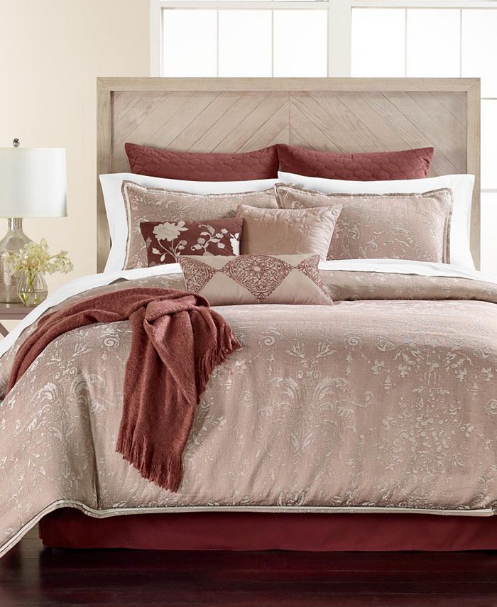 Martha Stewart Collection Closeout Distressed Damask 14 Pc Queen Comforter Set Created For Macy S Reviews Bed In A Bag Bed Bath Macy S Woven damask design shams with extra padding for extra body and hidden zipper closure bedskirt with vertical 3d woven stripes polyester dry clean queen set includes: macy s