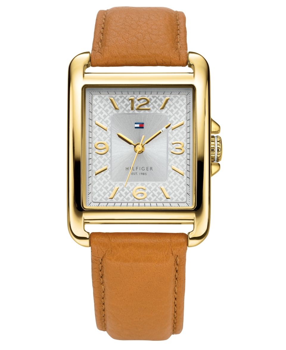 Tommy Hilfiger Watch, Womens Tan Leather Strap 45x32mm 1781210   All