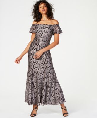 nightway off the shoulder gown