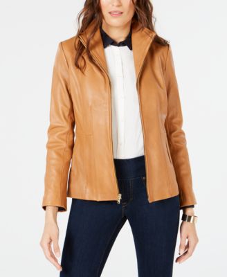 womens leather jackets macys