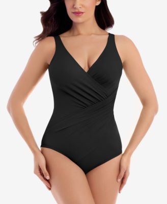 Miraclesuit 6513088 Womens Must Haves Oceanus Black Shaping Swimsuit