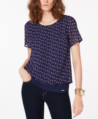 macys michael kors petite tops