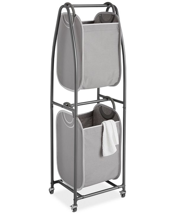Neatfreak 2Tier Rolling Vertical Laundry Sorter with Hamper Totes