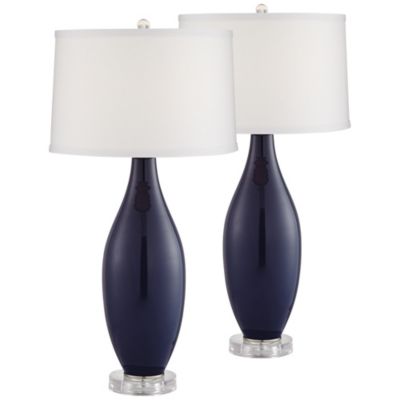 blue table lamps set of 2