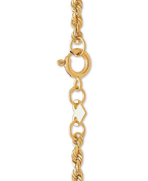 Macy's 14k Gold Necklace, 18" Rope Chain (13/4mm) & Reviews