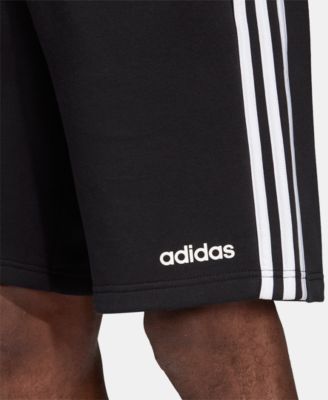 adidas 3 stripe fleece shorts