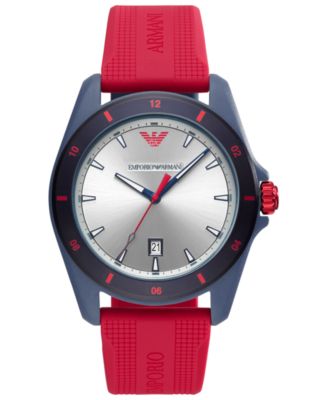 armani watch silicone strap