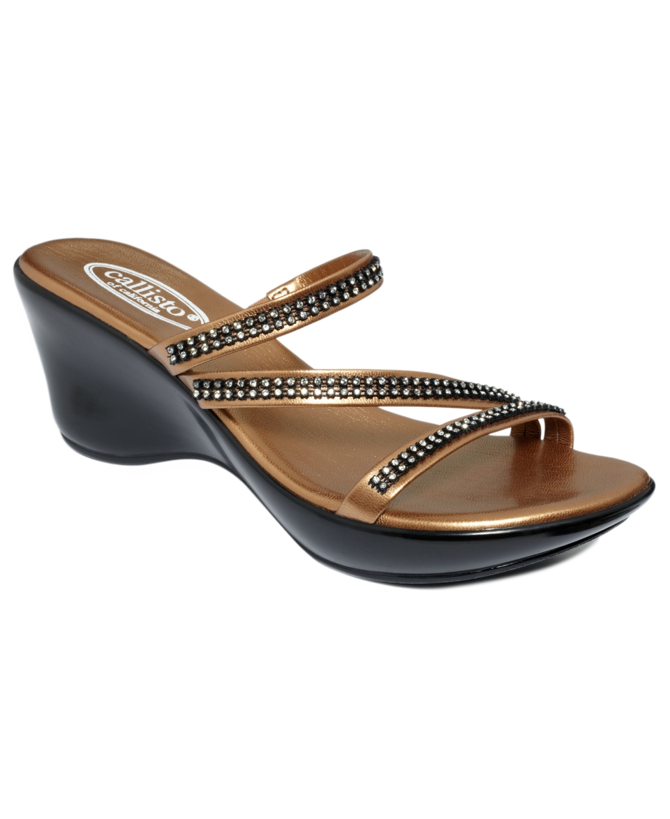 Callisto Shoes, Starlite Wedge Sandals