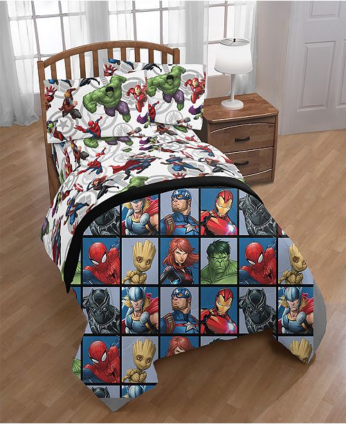 Avengers Marvel Marvel Team Twin Comforter Reviews Comforters Fashion Bed Bath Macy S