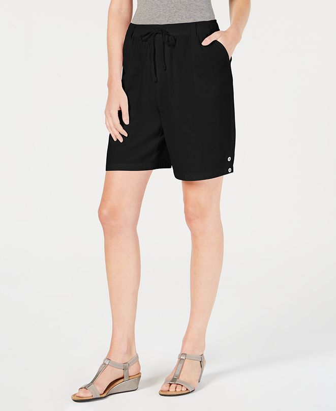 Karen Scott Cotton Drawstring Shorts, Created for Macy's & Reviews