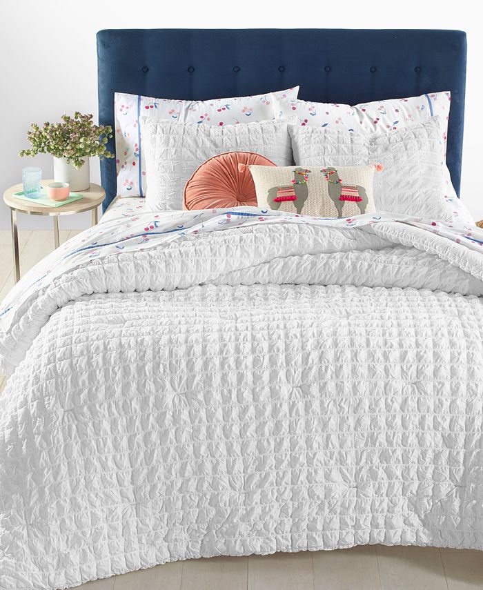 Martha Stewart Collection Seersucker Bedding Collection Created For Macy S Reviews Designer Bedding Bed Bath Macy S