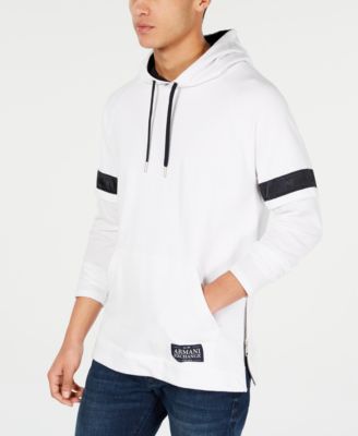 striped sleeve hoodie