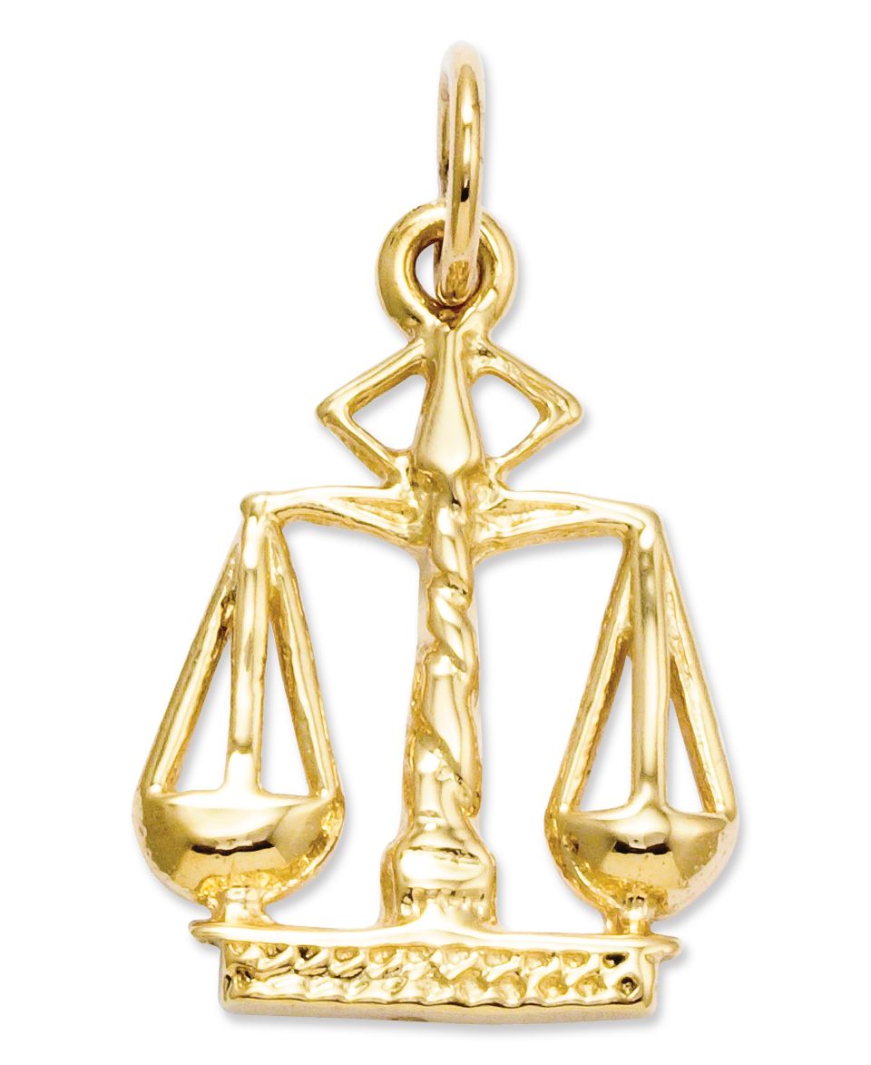 14k Gold Charm, Scales Of Justice Charm