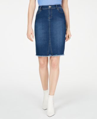 macys jean skirts