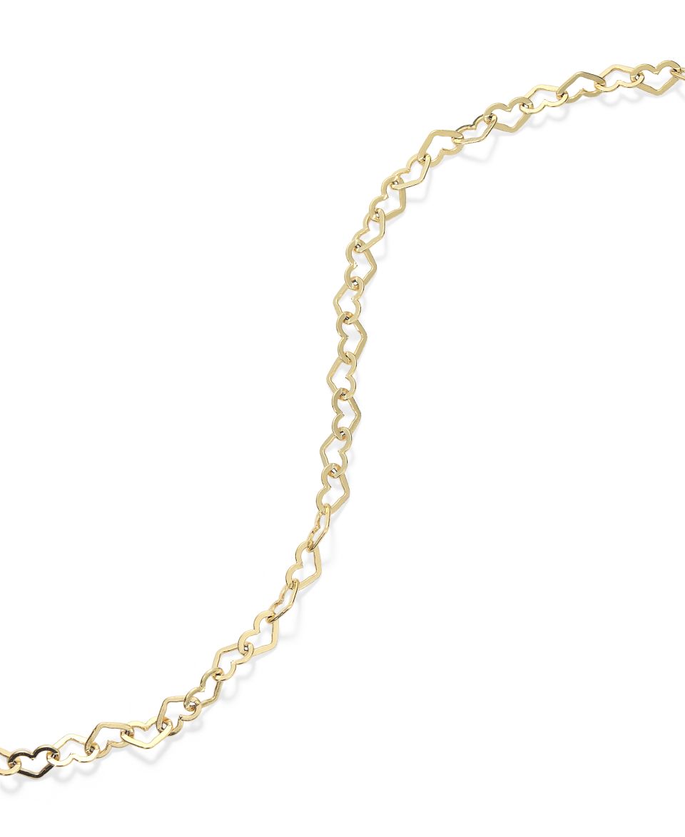 Giani Bernini 24k Gold Over Sterling Silver Anklet, Heart Chain Anklet