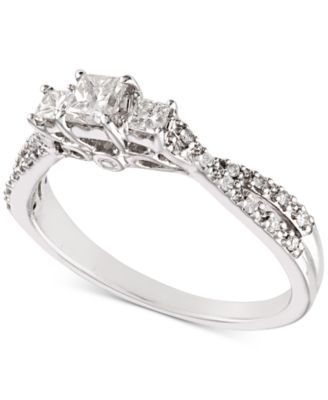 white gold twist engagement rings