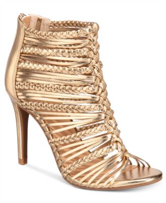 macys shoes gold heels