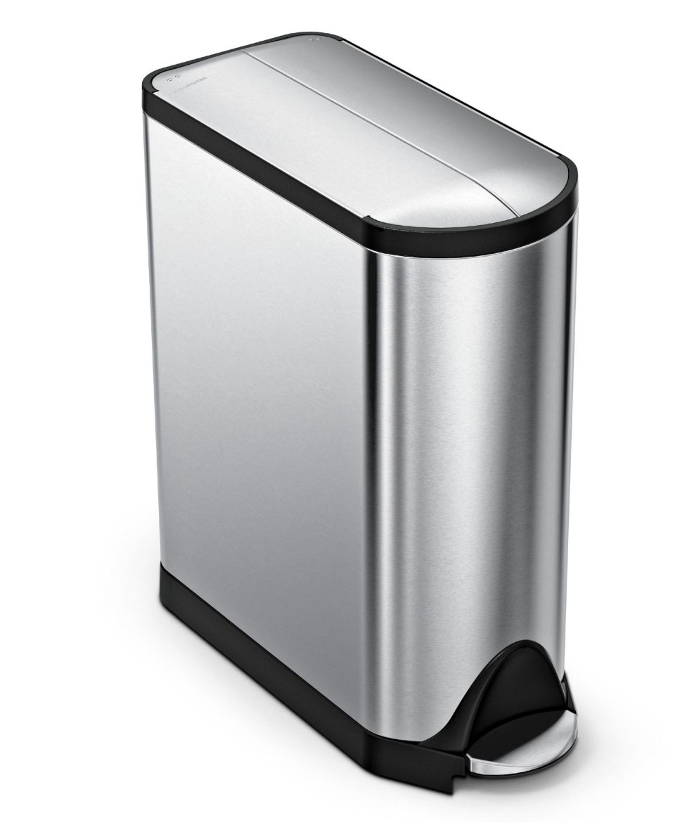 simplehuman Steel Bar Rectangular Trash Can, 55L   Kitchen Gadgets