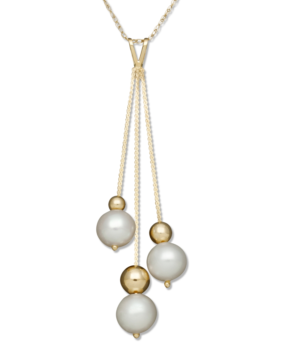 Belle de Mer Pearl Necklace, 14k Gold Cultured Freshwater Pearl and