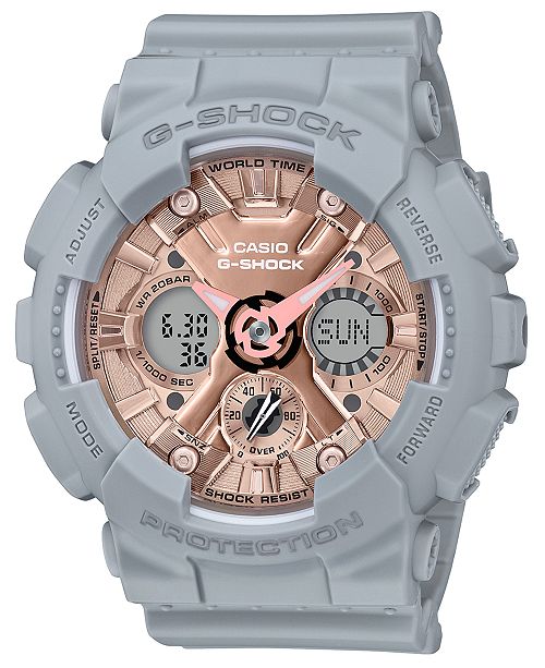 G Shock Women S Analog Digital Gray Resin Strap Watch 45 9mm Reviews Watches Jewelry Watches Macy S